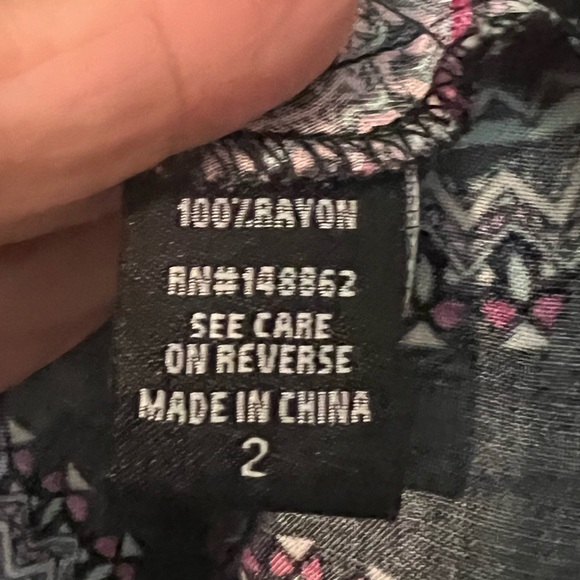 Torrid Black Purple Medallion Hi-Lo Challis Tank Trapeze Dress 2x 18-20 - Picture 8 of 9